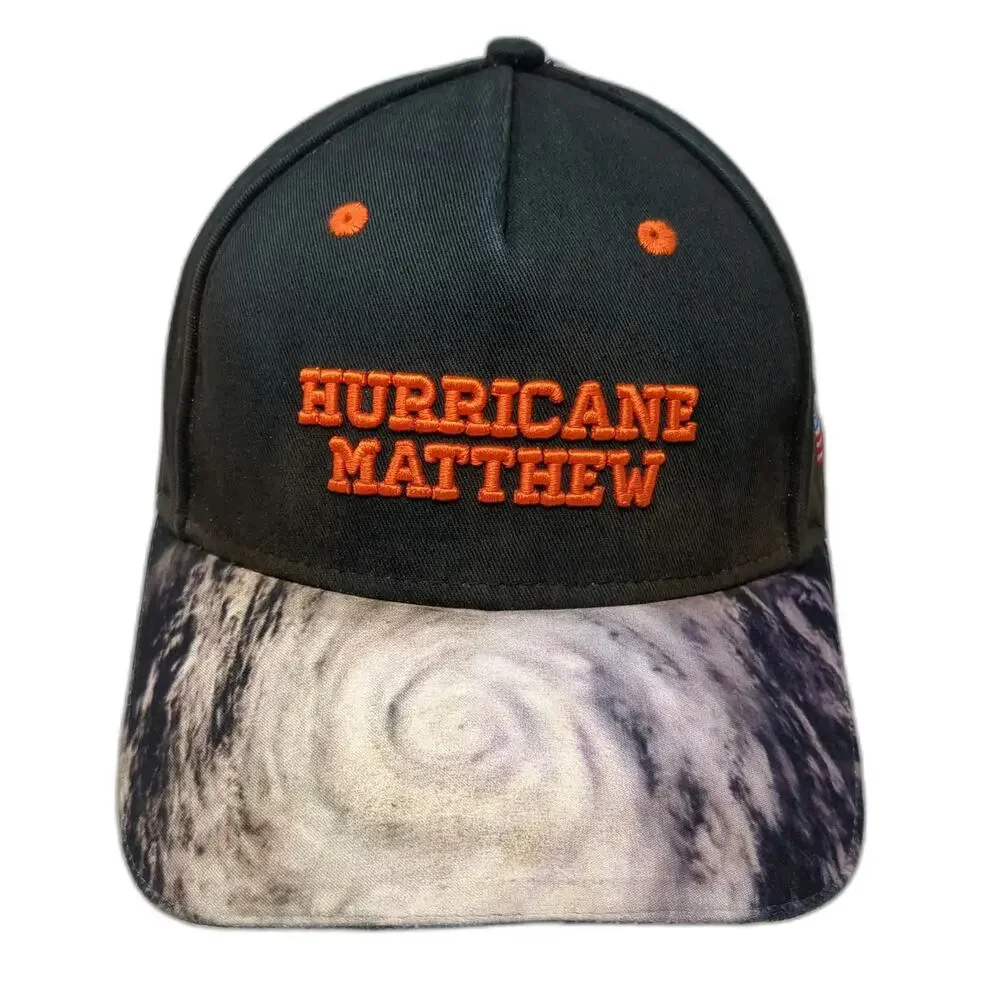 Asplundh 5 Panel Black One Size Hat Hurricane Matthew Storm Team 2016 Satellite